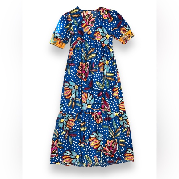 Tabitha Brown x Target maxi dress colorful blue floral - Picture 1 of 12
